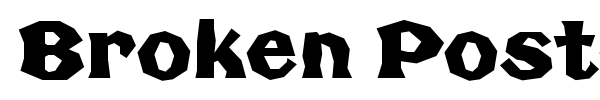 Broken Poster font preview